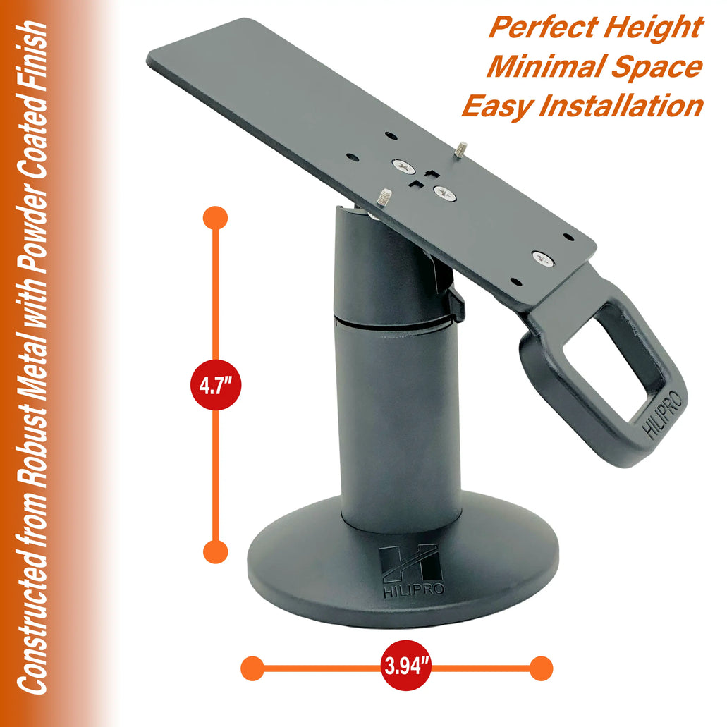 Hilipro Swivel Stand for Verifone P200 & P400 - 360° Swivel & 140° Tilt -  Complete POS Kit with Security Features