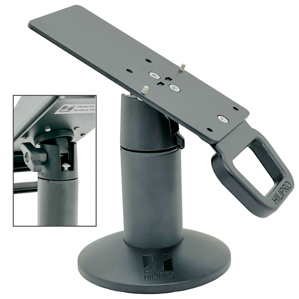 Hilipro Swivel Stand for Verifone P200 & P400 - 360° Swivel & 140° Tilt -  Complete POS Kit with Security Features